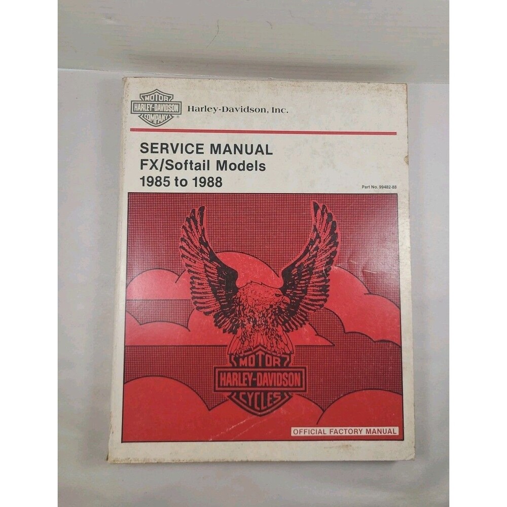 Harley Davidson 1985-1988 FX Softail  Service Manual    P/N 99482-88